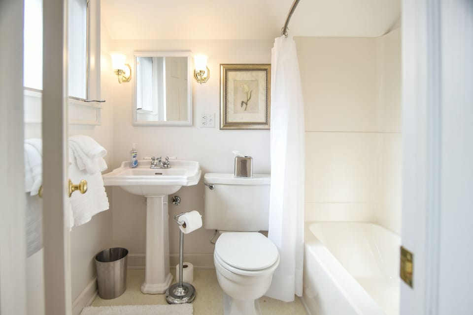 Easy Suite, 1 Queen, Day Bed | Bathroom | Combined shower/tub, hair dryer, towels, soap