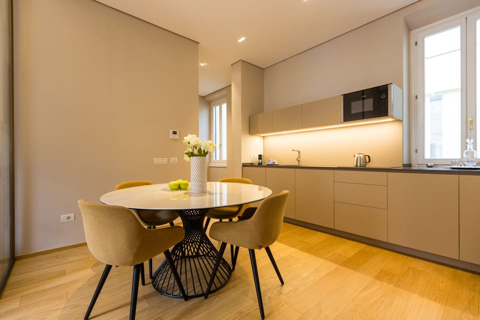 Modern designed kitchen and dining area