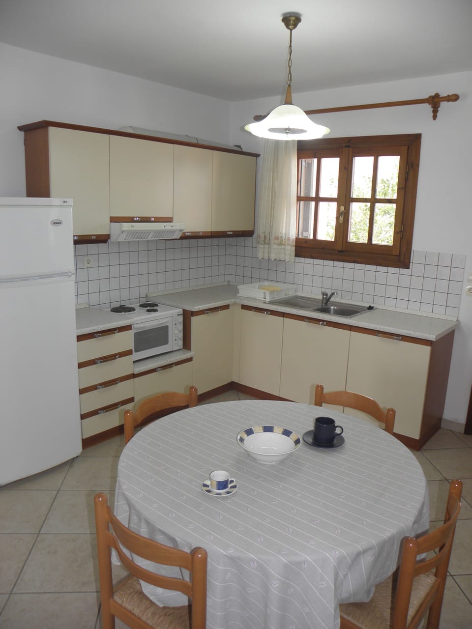 Family Apartment, 2 Bedrooms, Garden View, Oceanfront | Private kitchen | Full-size fridge, coffee/tea maker, electric kettle