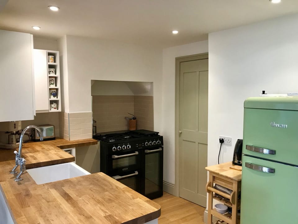 Well equipped kitchen in the open plan living area with good quality appliances.