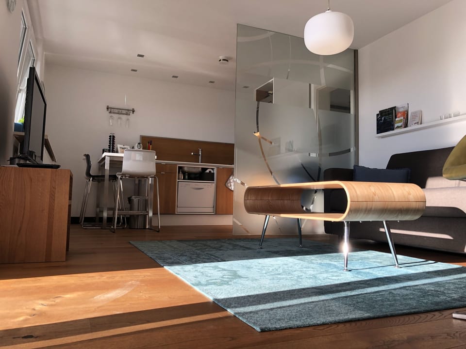 Comfort-Apartment (on top of the rate cleaning Fee 60 EUR) | Living room | Flat-screen TV