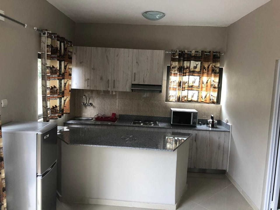 Basic Villa | Private kitchen | Fridge, microwave, oven, stovetop