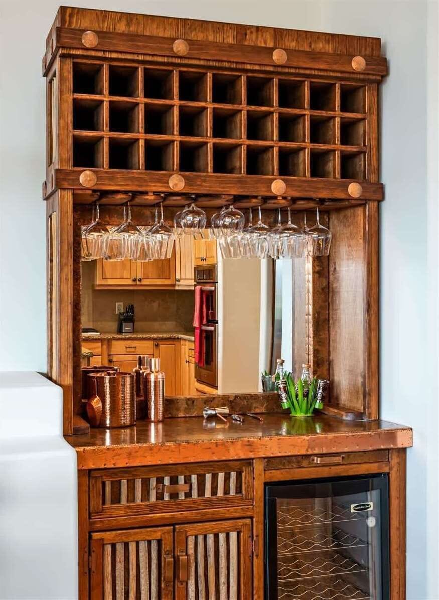 Custom bar ready for your cocktail concoction 