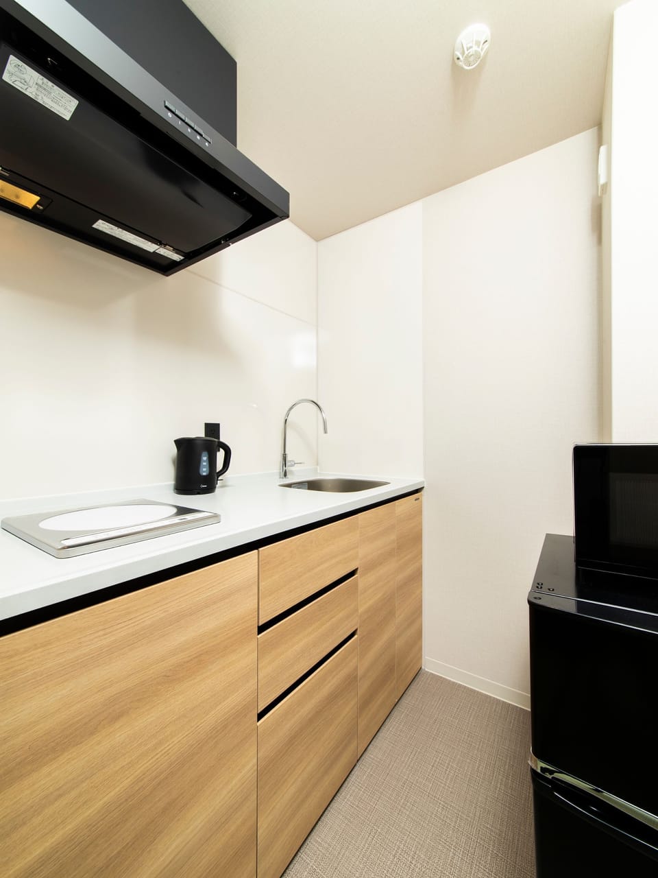 Fridge, microwave, freezer