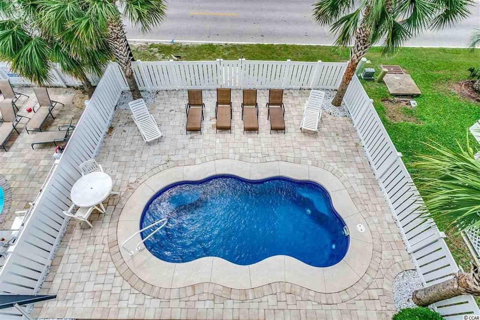 Swimming pool view from deck 