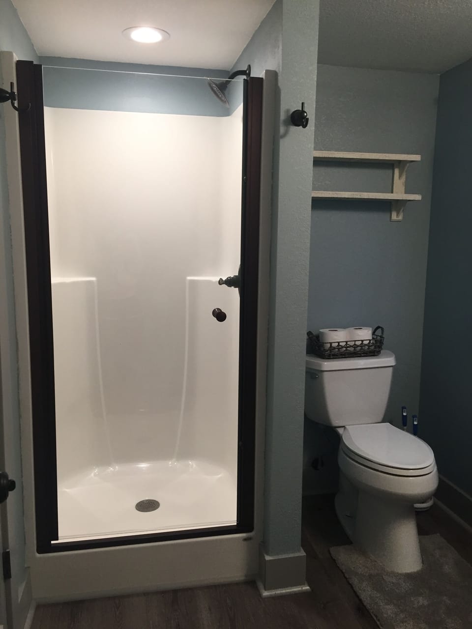 Upstairs bathroom with walk-in shower
