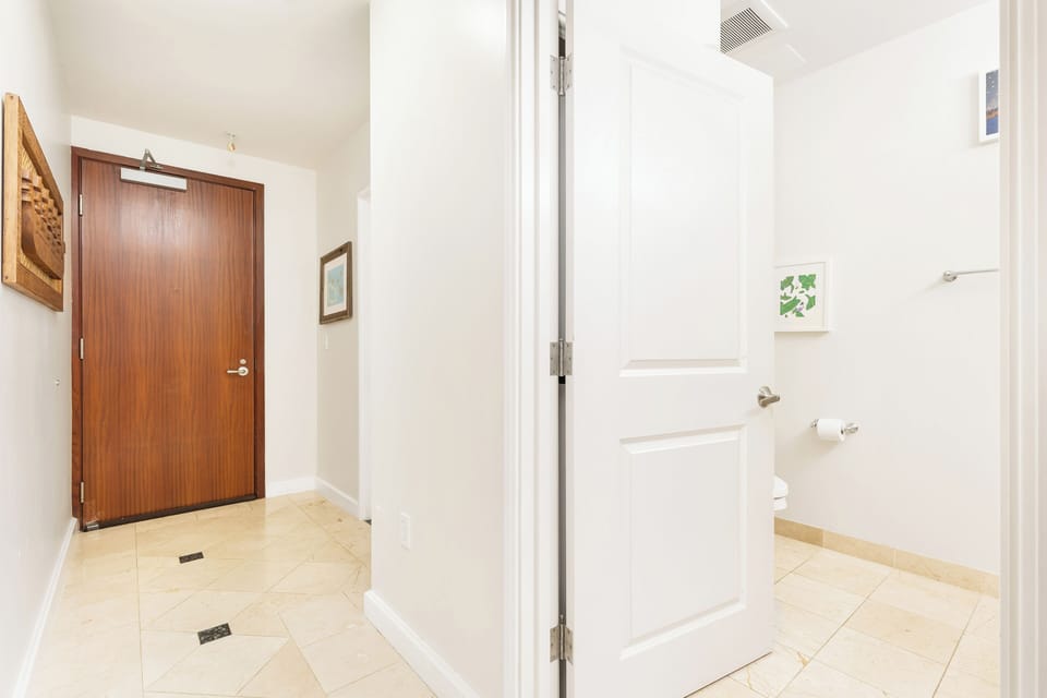 Convenient guest bathroom