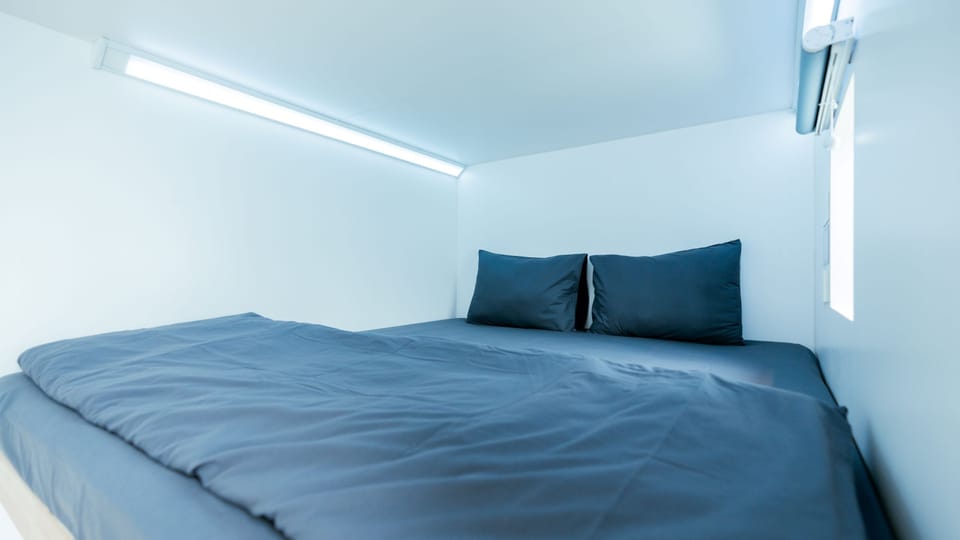 Sky Double | Blackout drapes, free WiFi, bed sheets