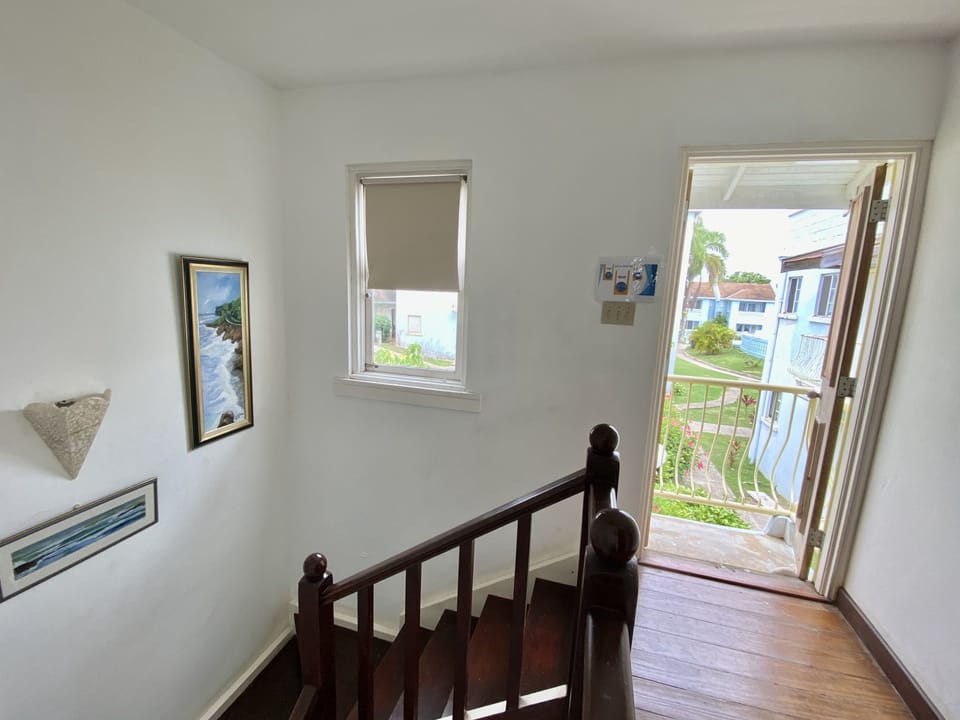 Second floor landing and breezeway