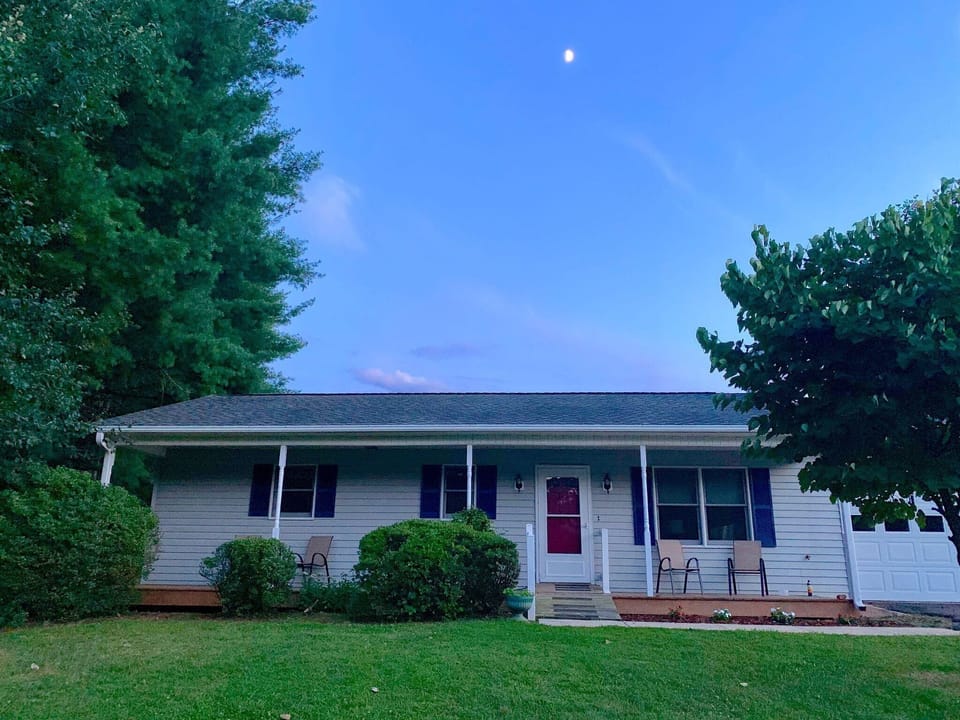 front of cottage