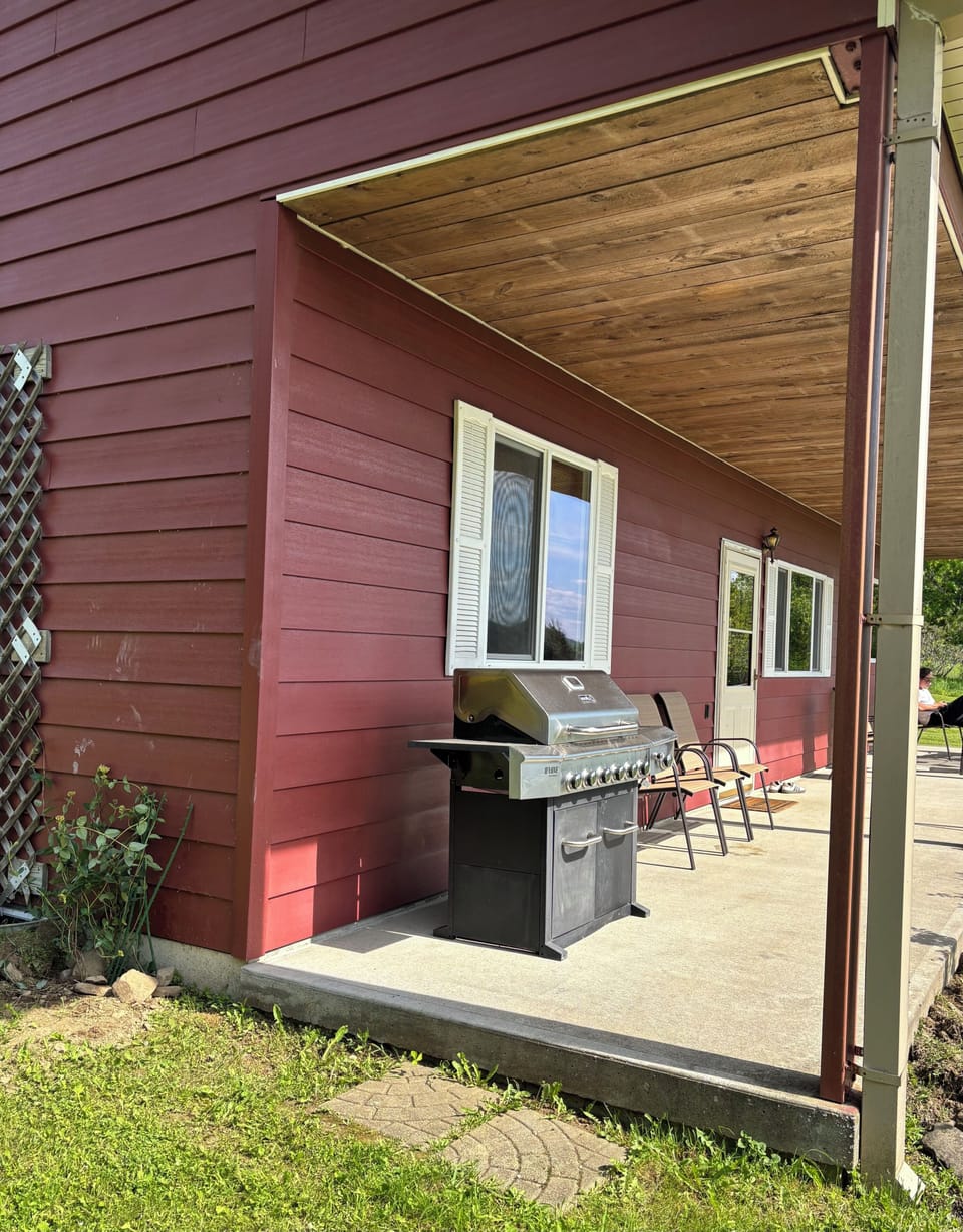 BBQ under a covered porch