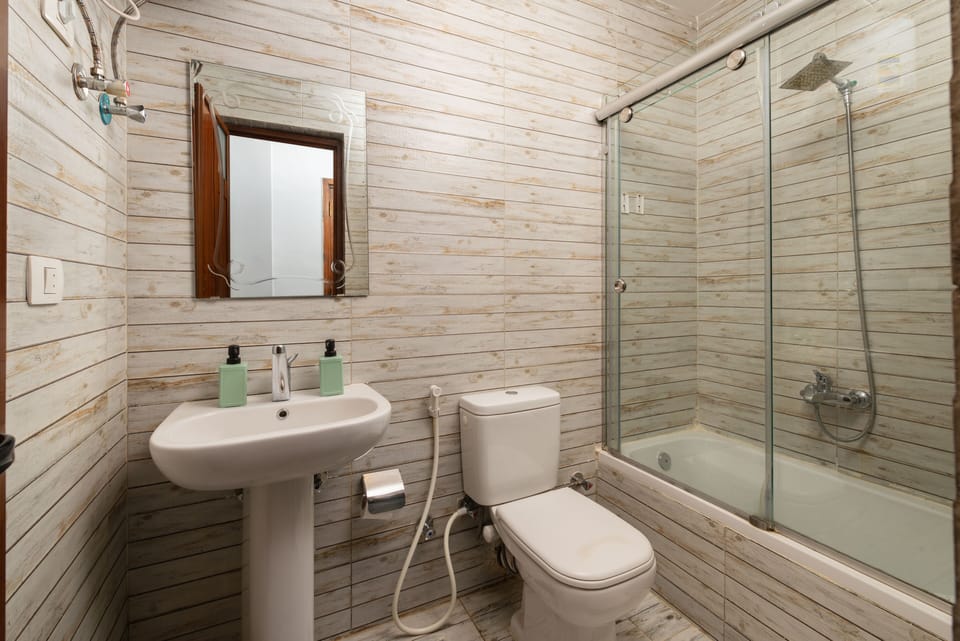 Deluxe Double Room | Bathroom | Free toiletries, hair dryer, bidet, towels
