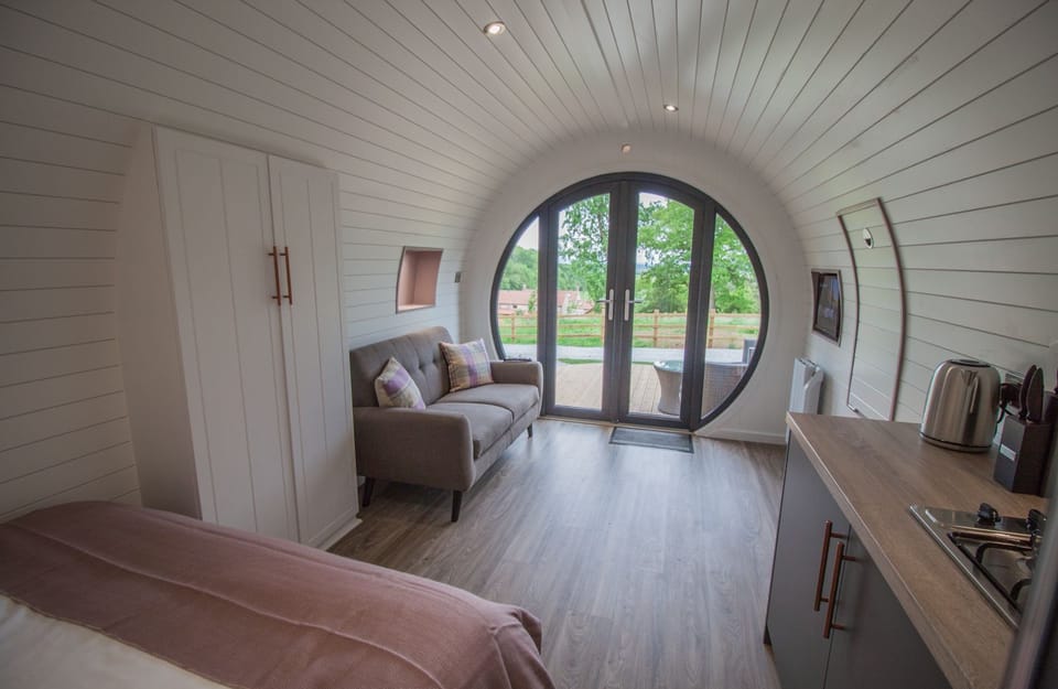 Open plan living with unique features