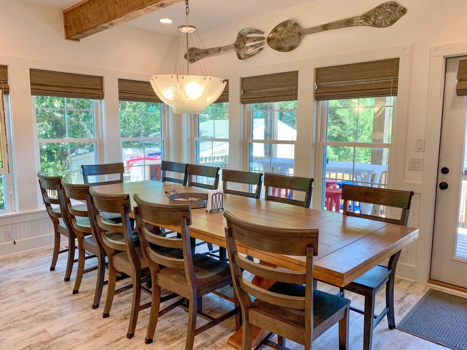 Dining Area, First Floor with Deck Access