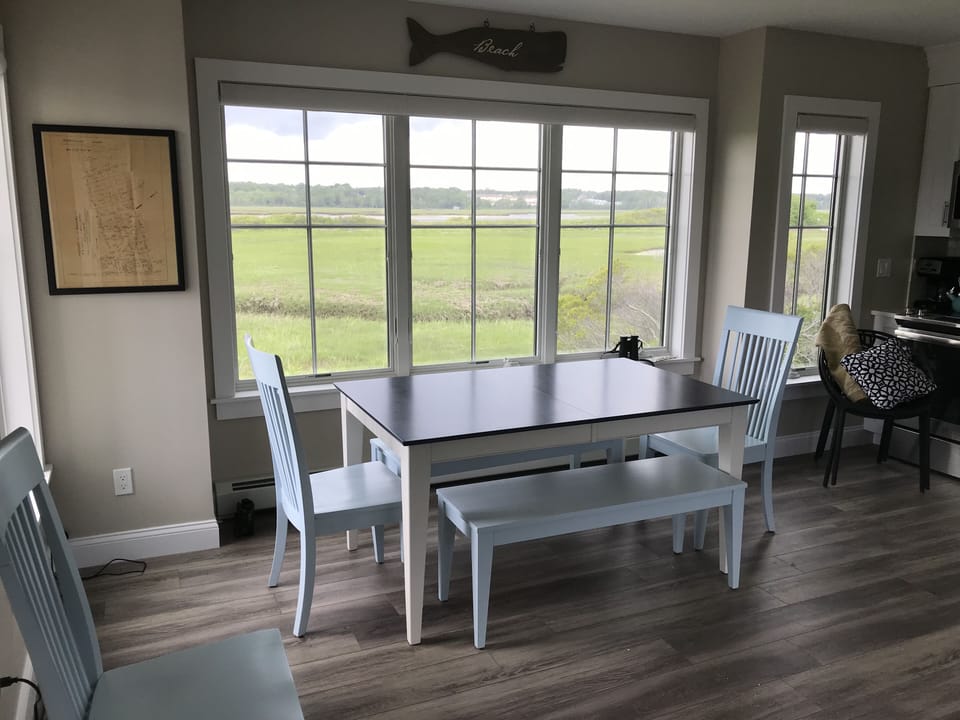 Table with butterfly leaf.  Can seat 8 people 