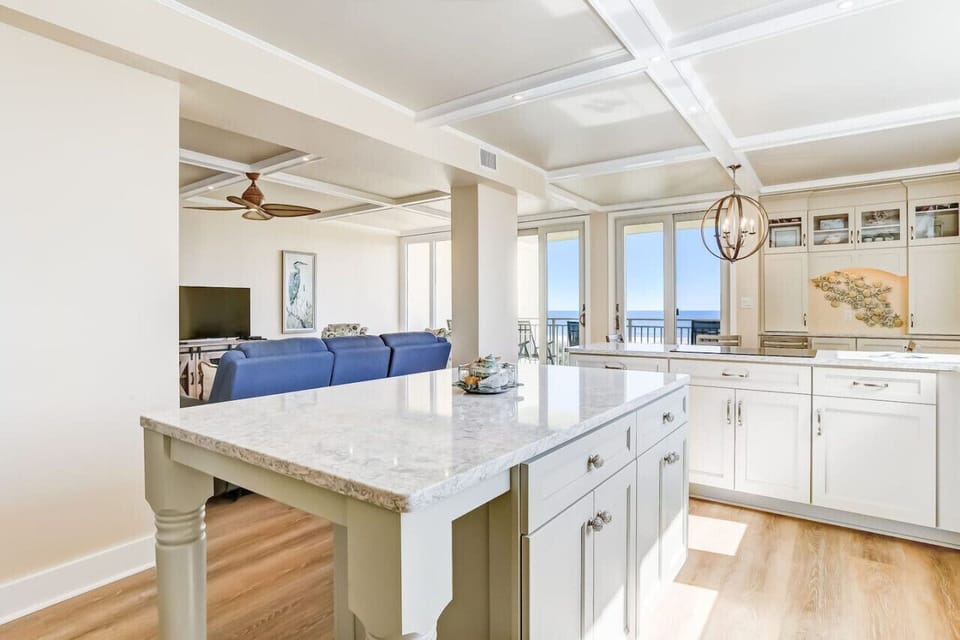 Fully Renovated kitchen with ocean views in multiple directions