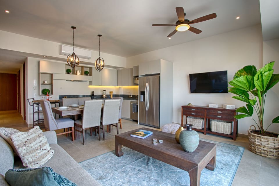 Watch your favorite TV show in the comfy living area