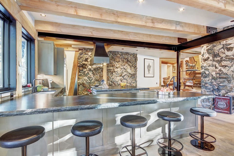 Enjoy this sleek and modern kitchen with top of the line appliances - Arrow Darrow Breckenridge Vacation Rental