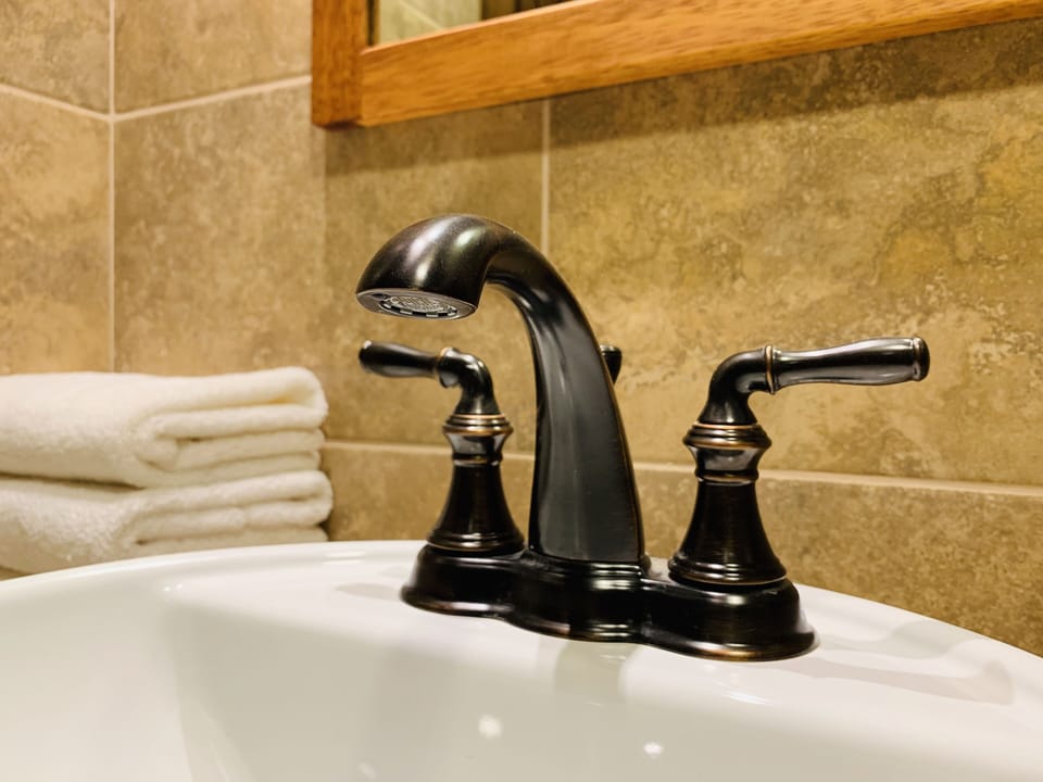 Shower, free toiletries, towels, soap