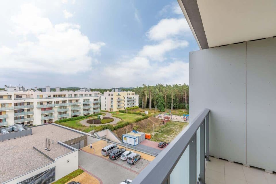 View from the apartment of the surrounding area. 