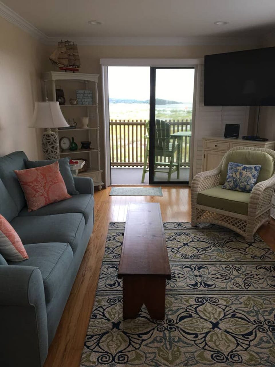 Comfy living room with incredible views!