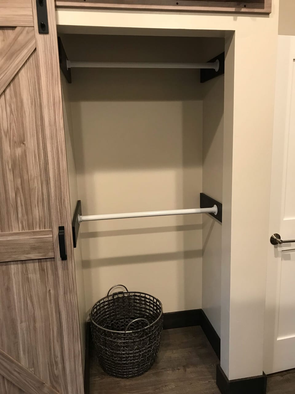 Bunk bedroom closet. 