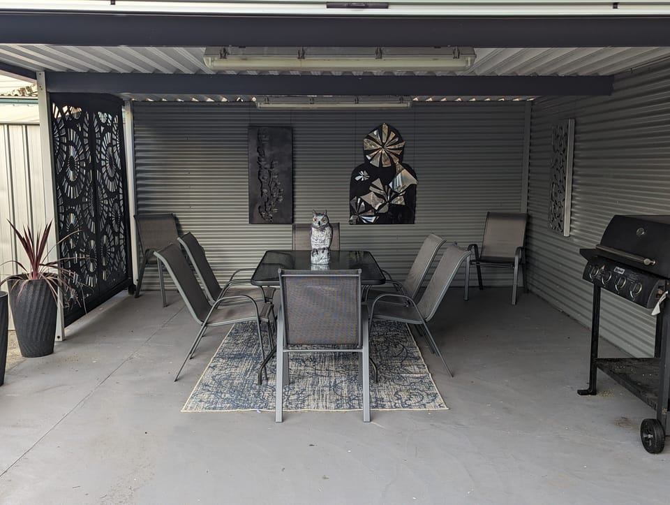 Entertaining area with BBQ