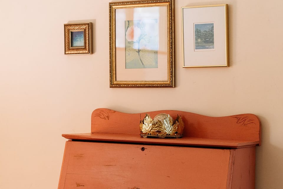 Lovely attention to detail - small desk in the 2nd bedroom - in case you need to work or inspiration strikes!