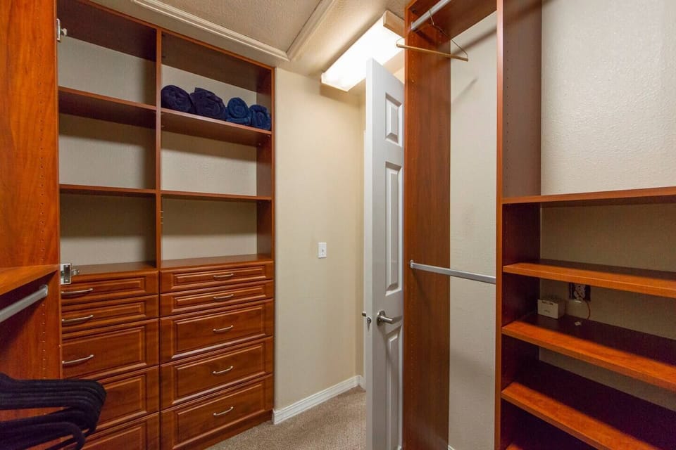 Large primary bedroom closet