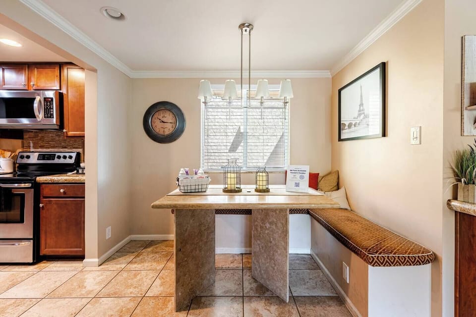 Plenty of room to enjoy a meal or get some last minute work done on your laptop.