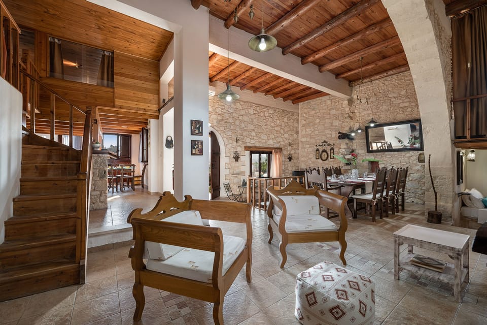 Traditional Villa, Multiple Bedrooms, Private Pool | Living area | Flat-screen TV, fireplace, DVD player
