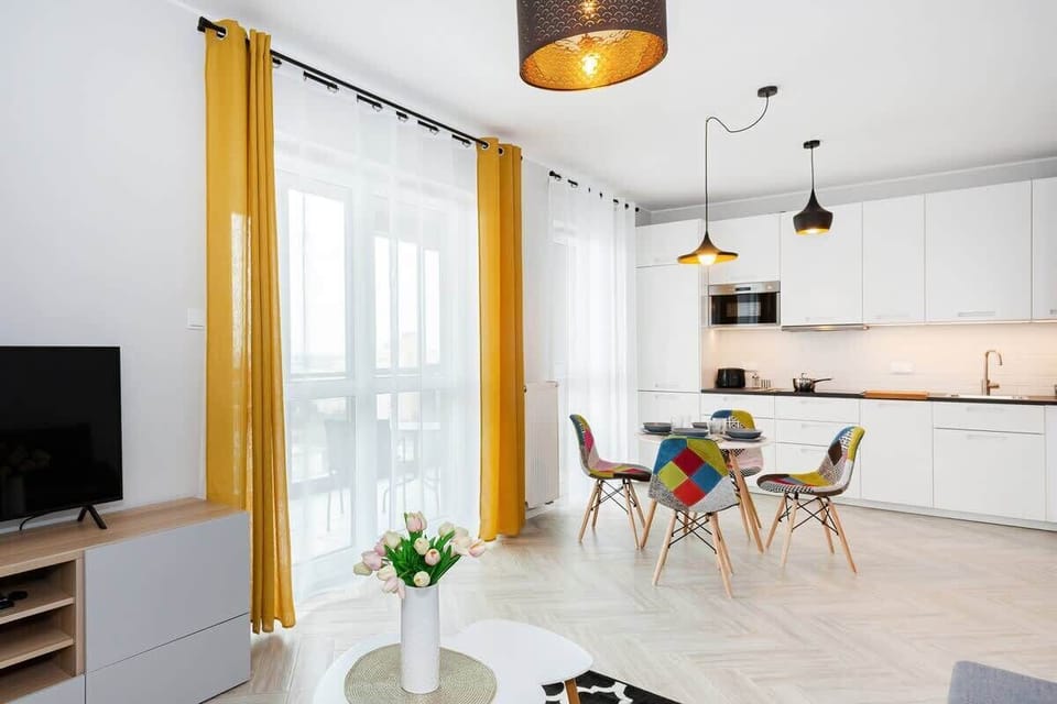 Large table with chairs for eating communal meals