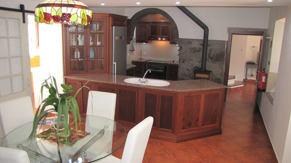 Layout of the kitchen- dining area and living area nearby