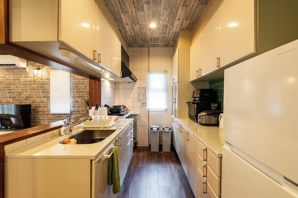Villa | Private kitchen | Fridge, microwave, stovetop, electric kettle