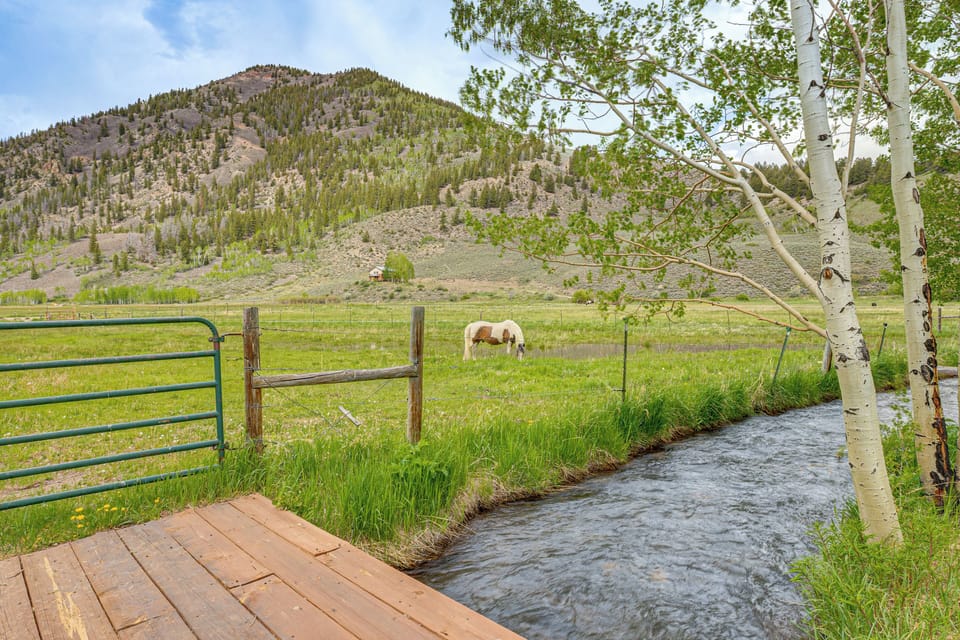 On-Site Creek | Mountain & Pasture Views