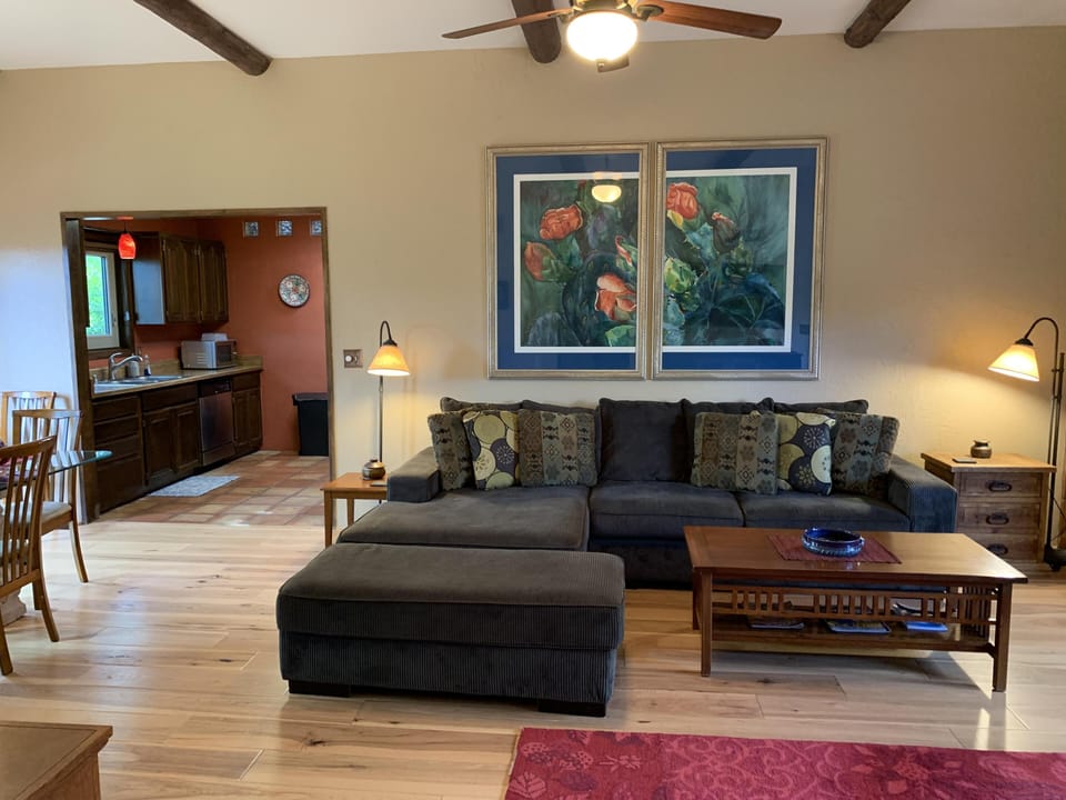 Living Room and Dining Area.