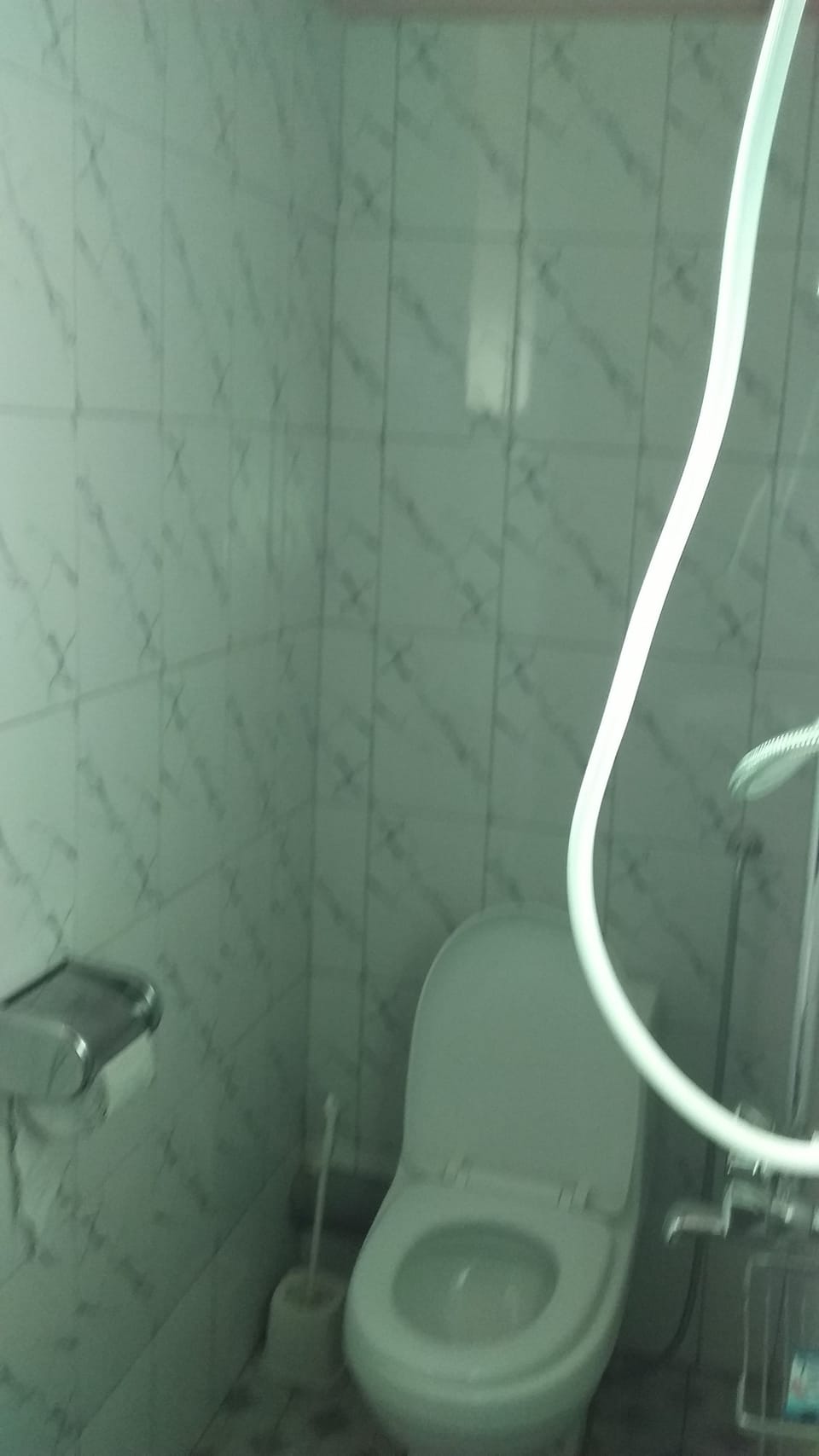 Shower, rainfall showerhead, towels, soap