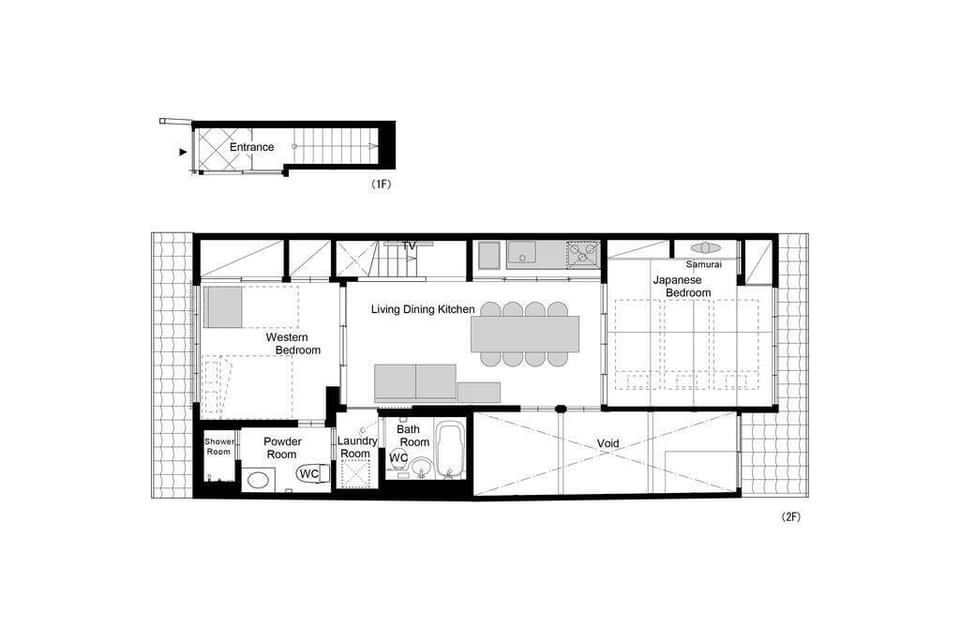 Floor Plan of the upper level.
