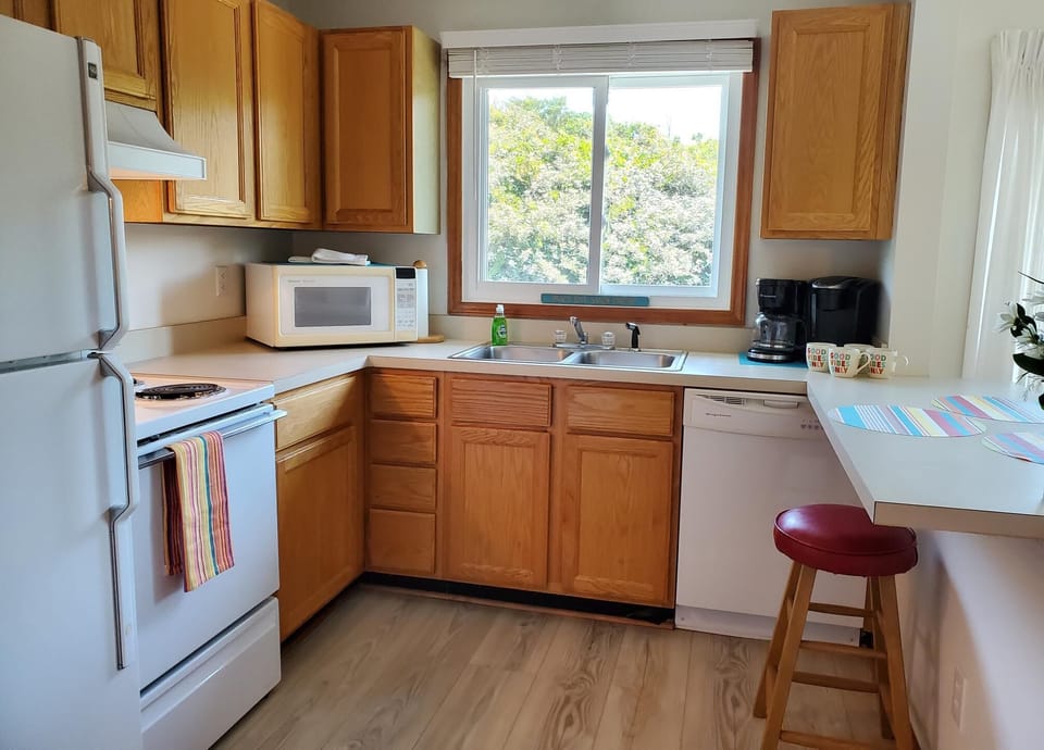 Kitchen is spacious, functionally arranged and well equipped