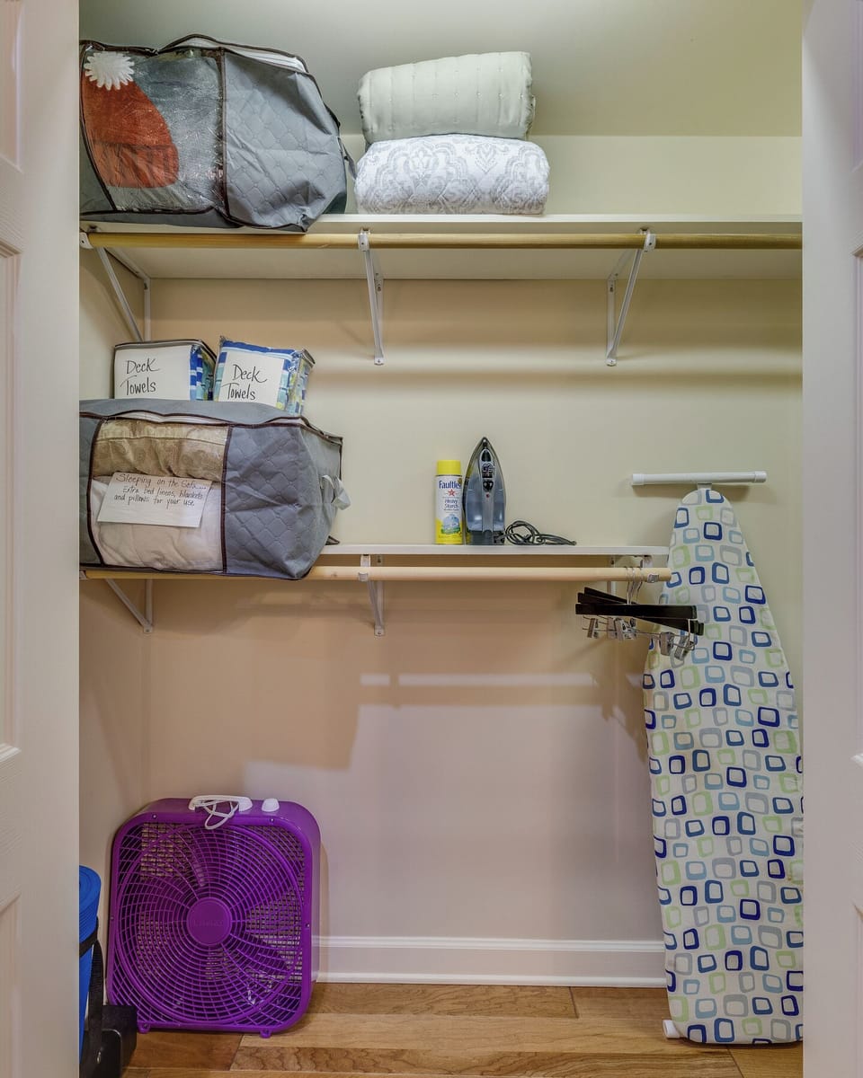 There is a generously sized walk-in closet that provides ample storage space. Additionally, the loft is designed to cater to both short and long-term stays.