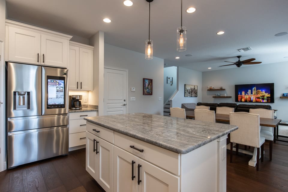 Open floor plan, with open kitchen dining and living space. Chef's kitchen!