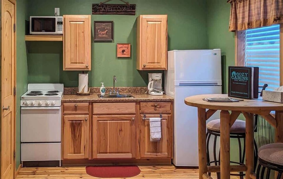 The Kitchenette features all essential equipment to cook meals from.