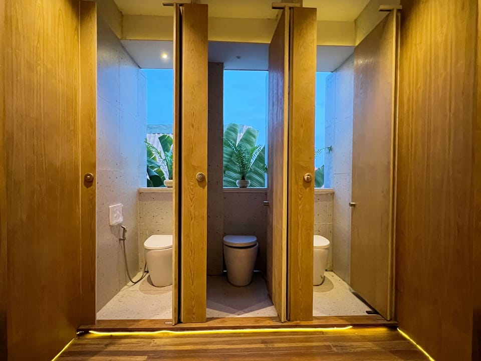 Shower, towels, soap