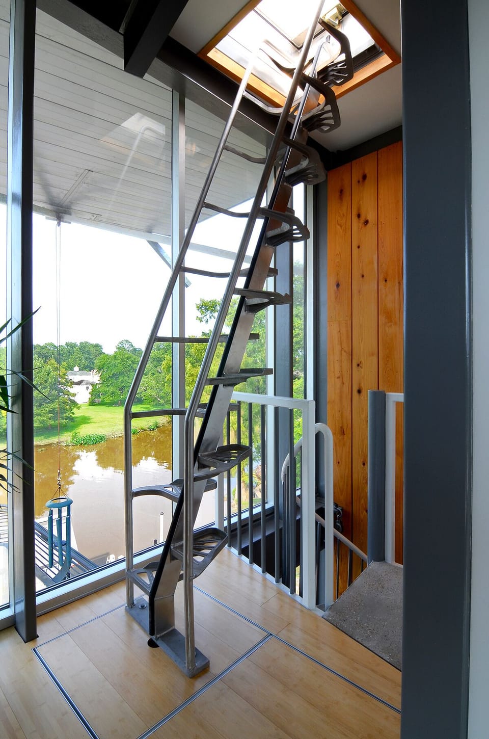 3rd Floor | Views  of Bayou Teche. Ladder access to roof top off limits.