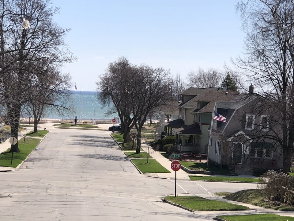 View of lake from front yard