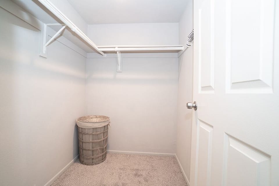 Master bedroom walk in closet