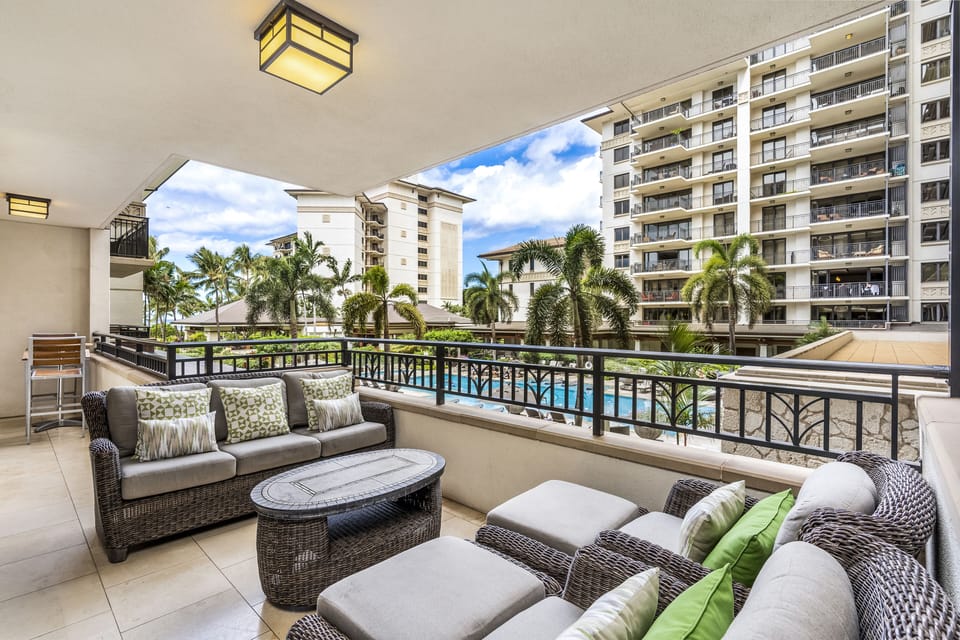 huge lanai and view from lanai