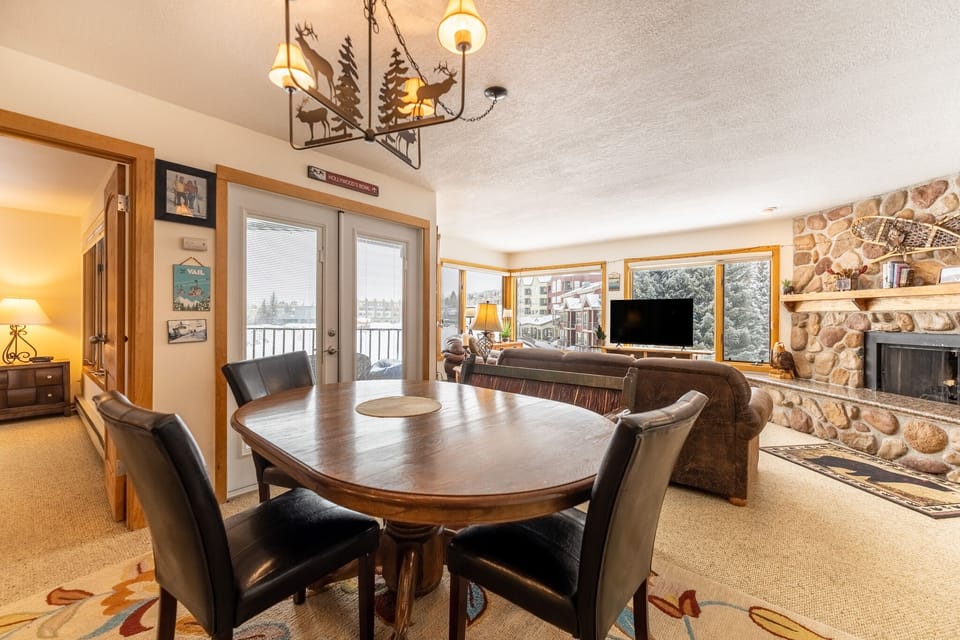 Dining area with seating for four.