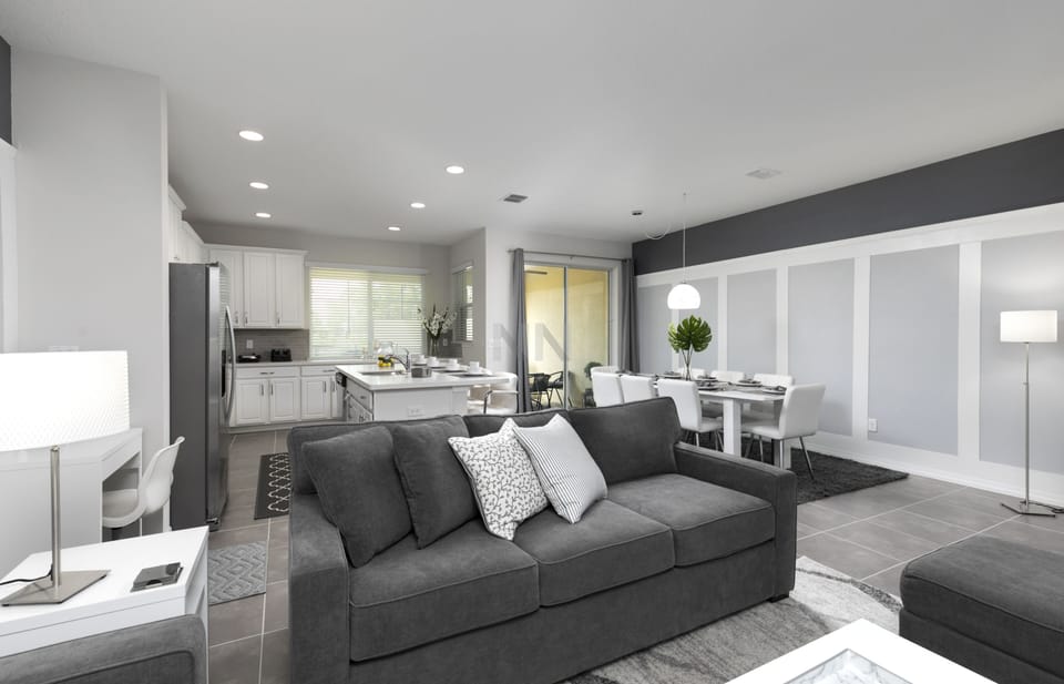 Relax and recharge in style in this cozy yet chic living room.