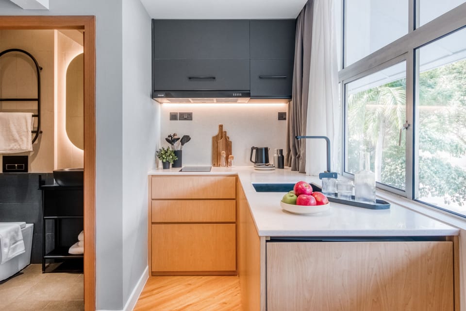 The Extra Large Room with unlimited access to co-working space and 24/7 coffee and tea | Private kitchen | Shared fridge, shared microwave